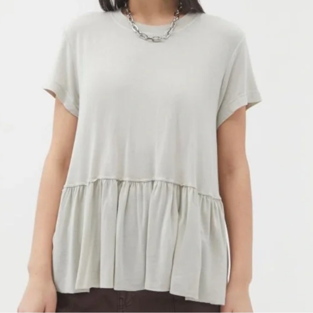 Forever 21 Light Green Peplum Top